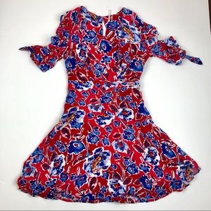 NWOT Free People Floral Faux Wrap Dress